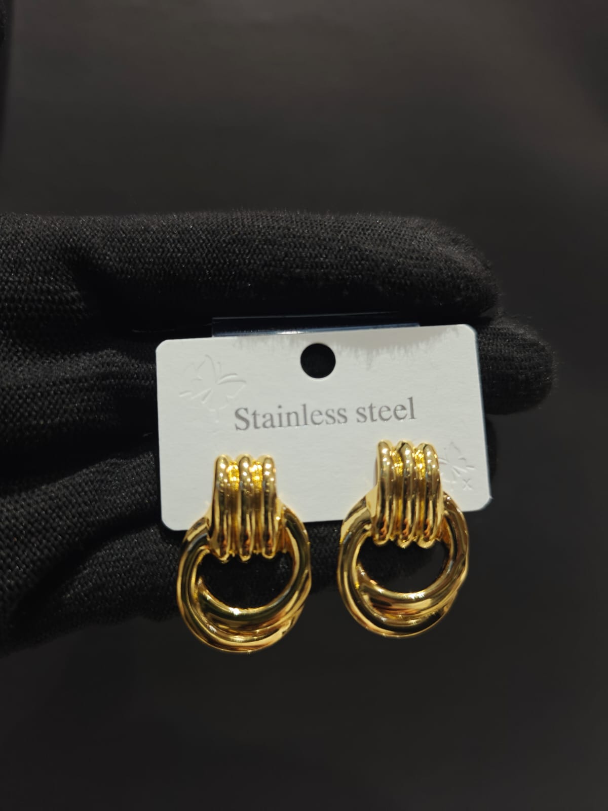 Handmade Polished Gold Stainless Steel Knotted Earrings for Women| Anti Tarnish