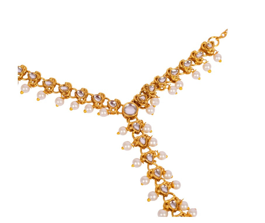 Gold Plated Kundan Studded Hanthphool/Hand jewellery