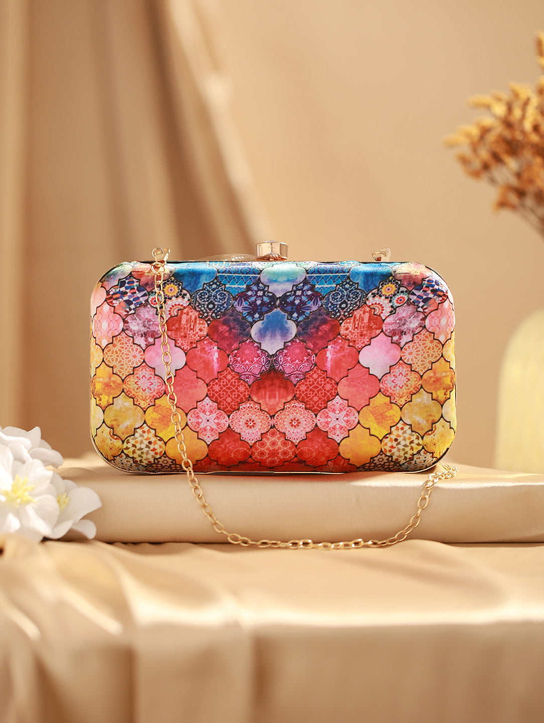 Printed Box Clutch - Jazzandsizzle