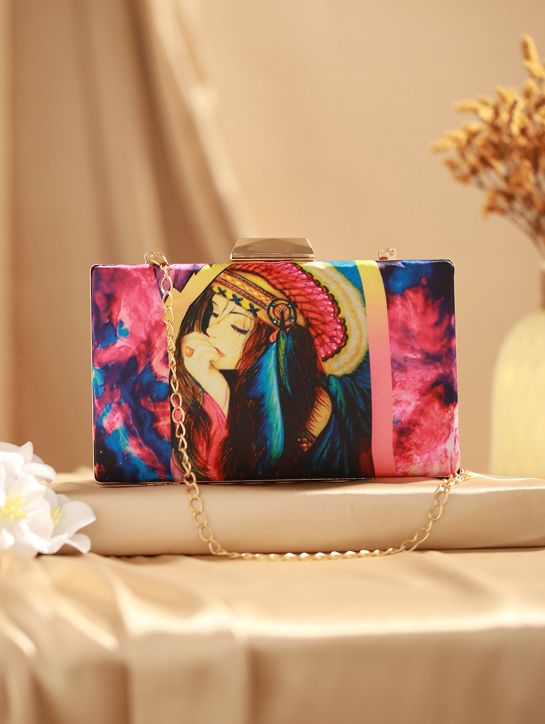 Printed Box Clutch - Jazzandsizzle