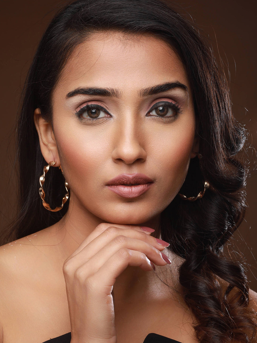 Gold-Plated Circular Half Hoop Earrings - Jazzandsizzle