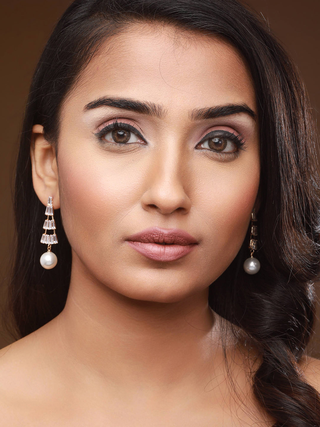 Rose Gold Plated Contemporary Drop Earrings - Jazzandsizzle