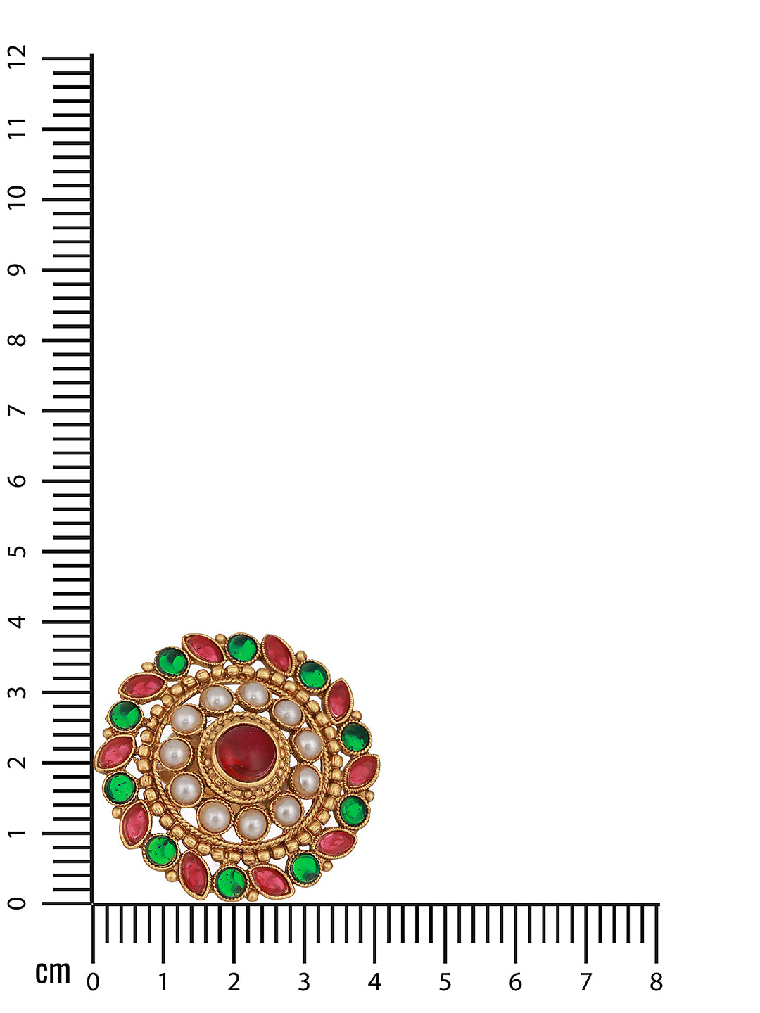 Gold Plated Stone Studded & Beaded Meenakari Adjustable Finger Rings - Jazzandsizzle