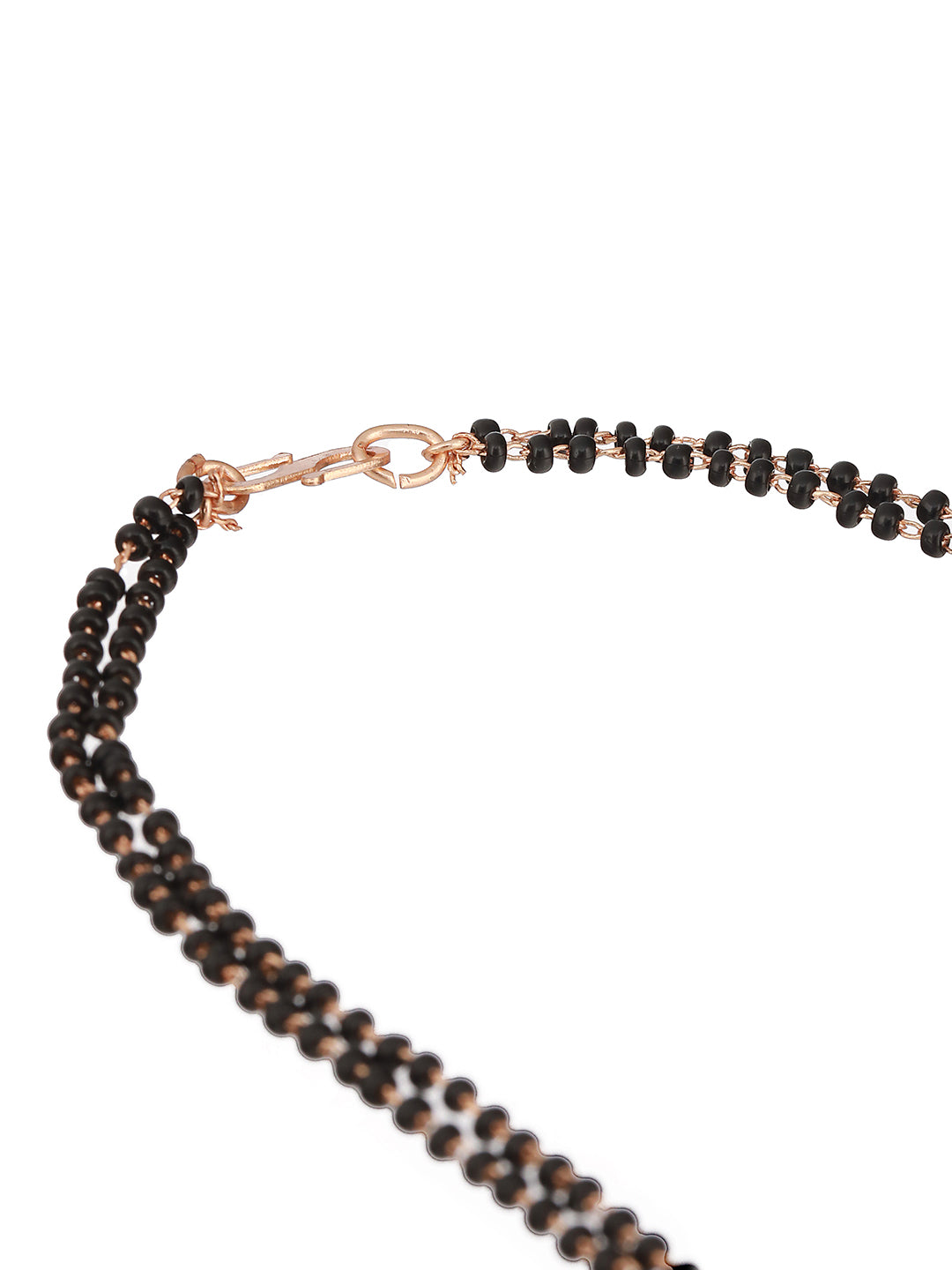 Jazz And Sizzle Rose Gold-Plated AD-Studded & Beaded Mangal sutra