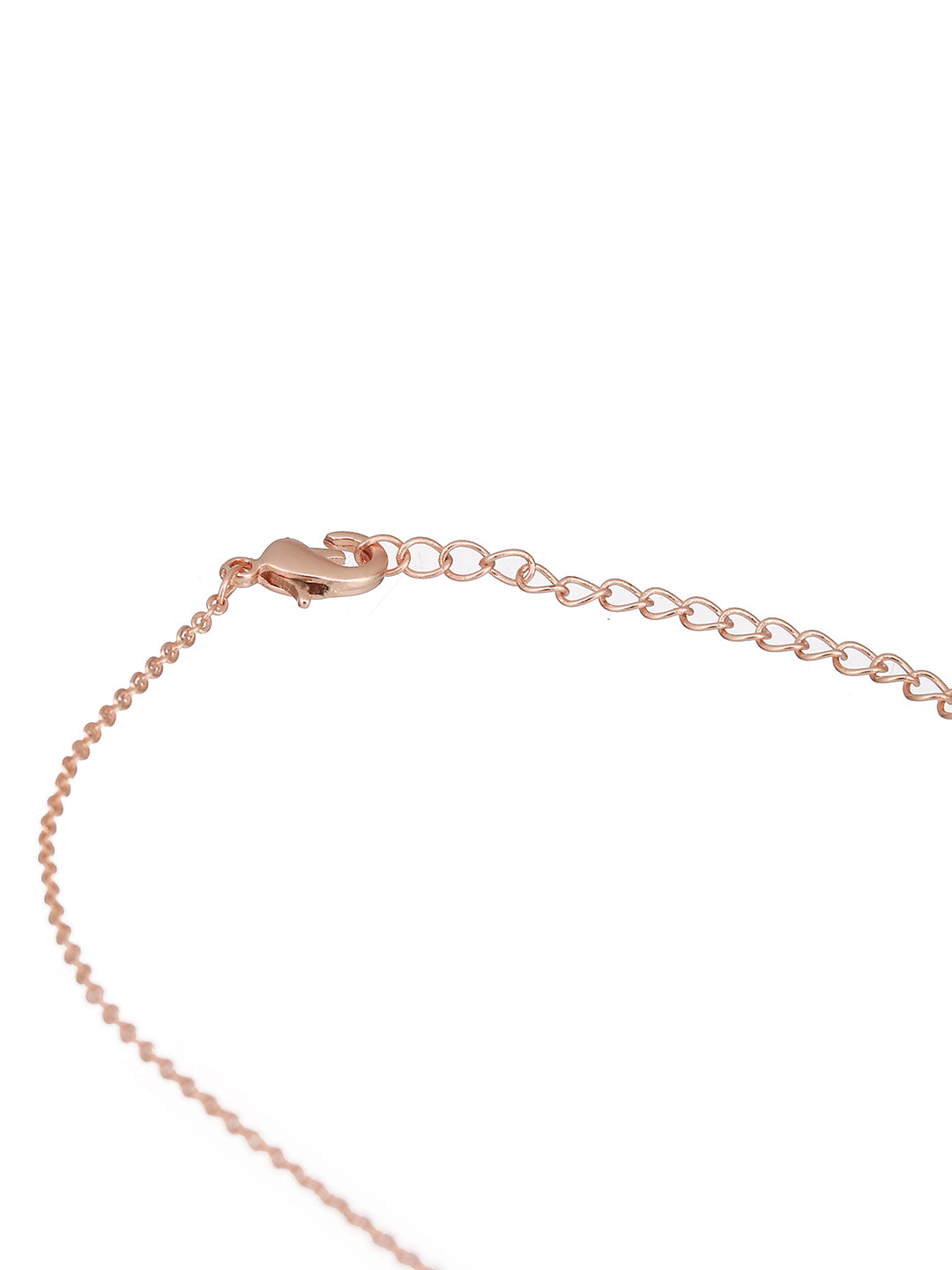 Rose Gold Plated American Diamond Studded Mangalsutra - Jazzandsizzle