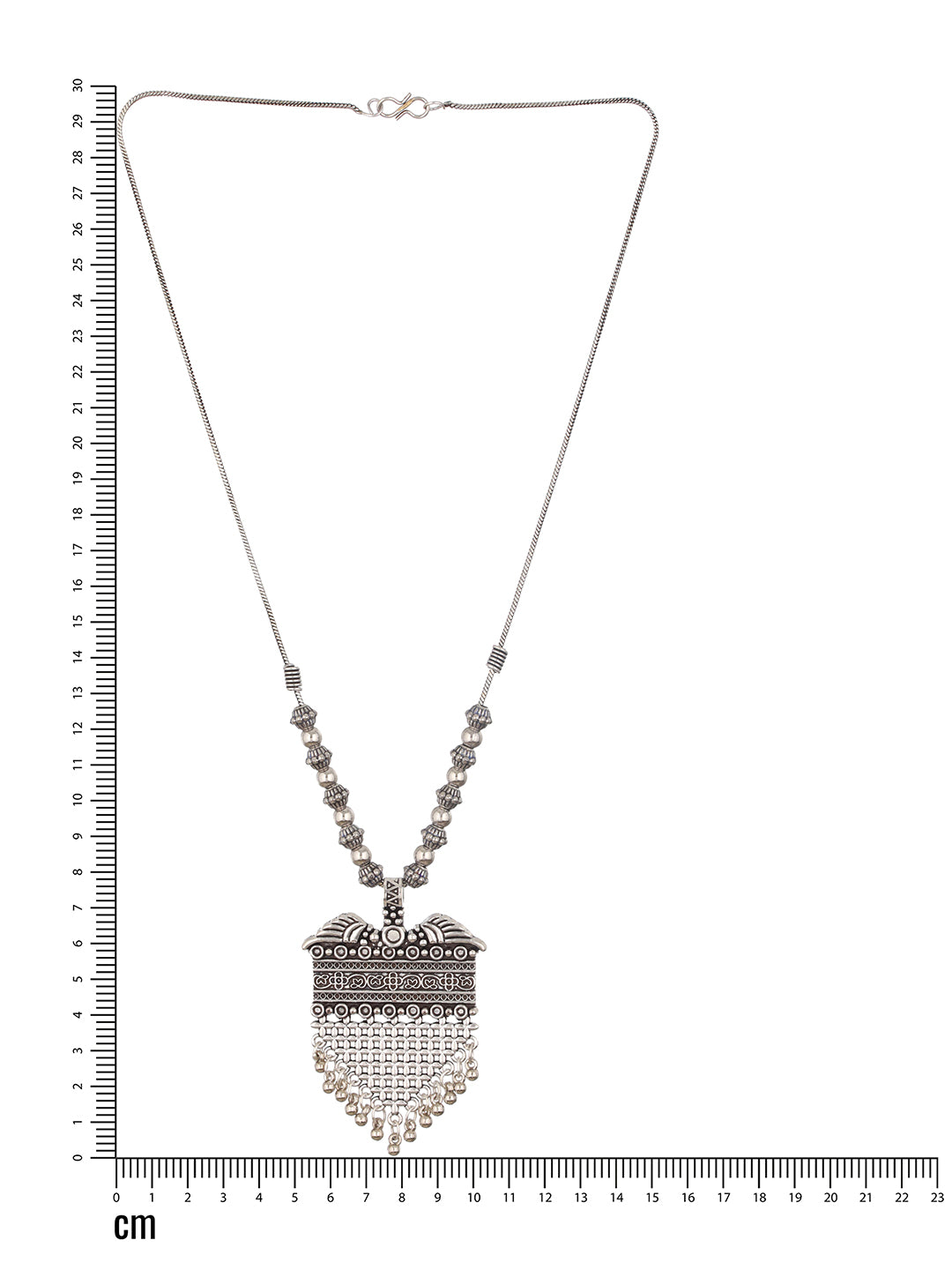 Silver-Plated Alloy Oxidised Necklace