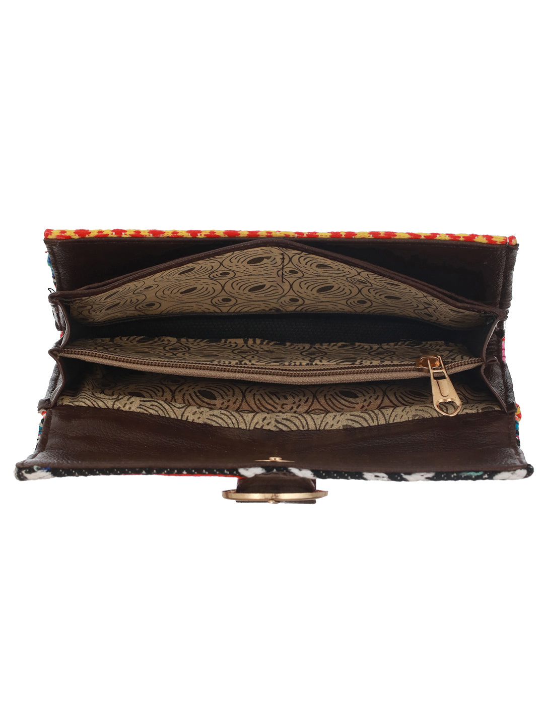 Women Pink & Brown Printed Two Fold Wallet - Jazzandsizzle