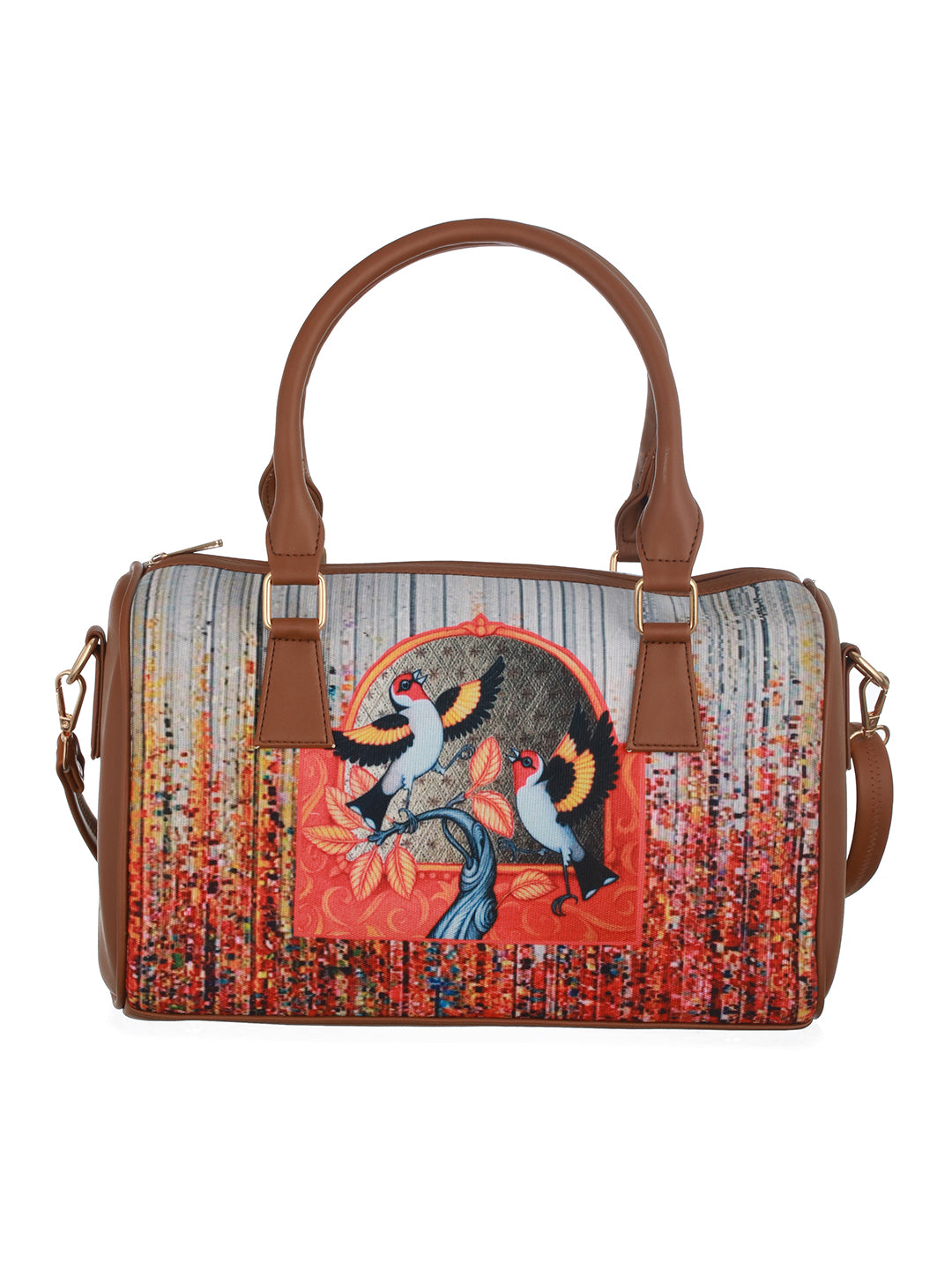 Graphic Printed Structured Handheld Bag - Jazzandsizzle