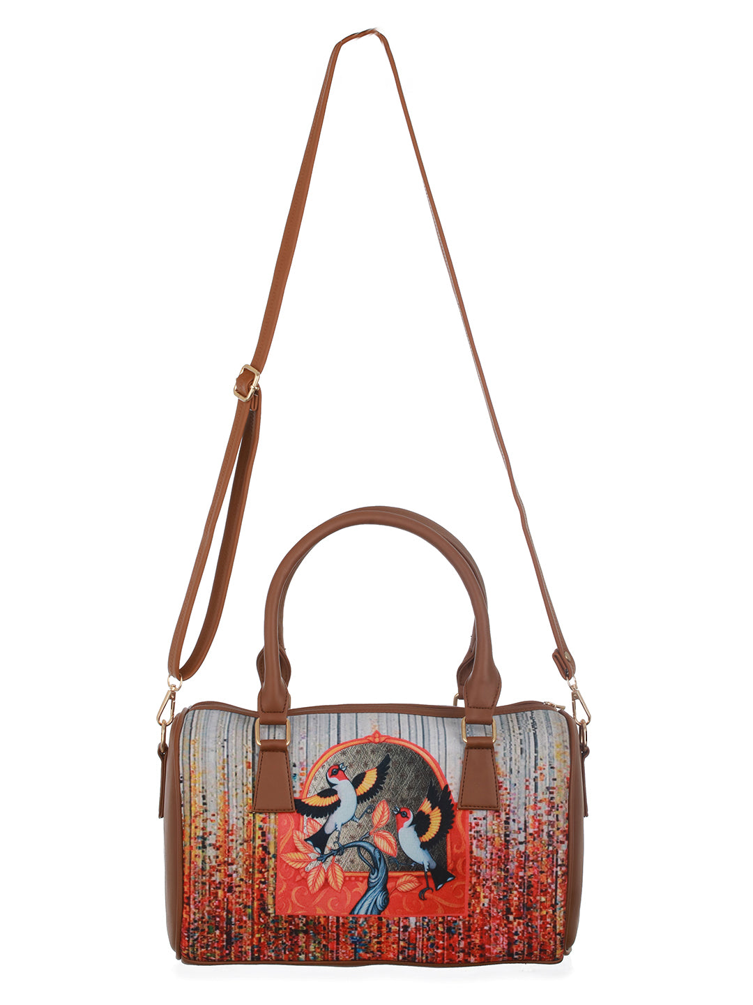 Graphic Printed Structured Handheld Bag - Jazzandsizzle