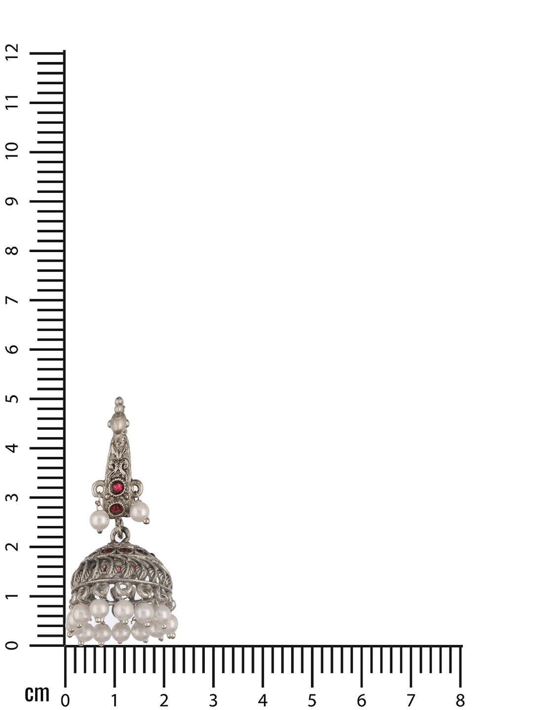 Jazz And Sizzle Silver-Plated Peacock Shaped Jhumka Earrings