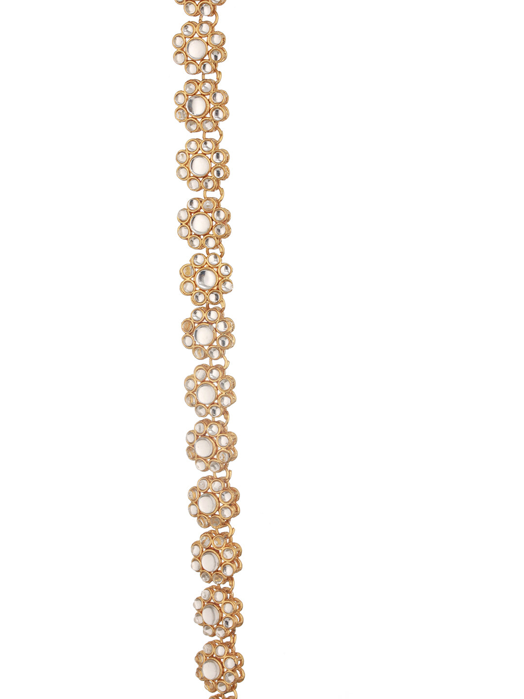 Jazz And Sizzle Gold Plated Pearl Beaded Floral Waist Belt