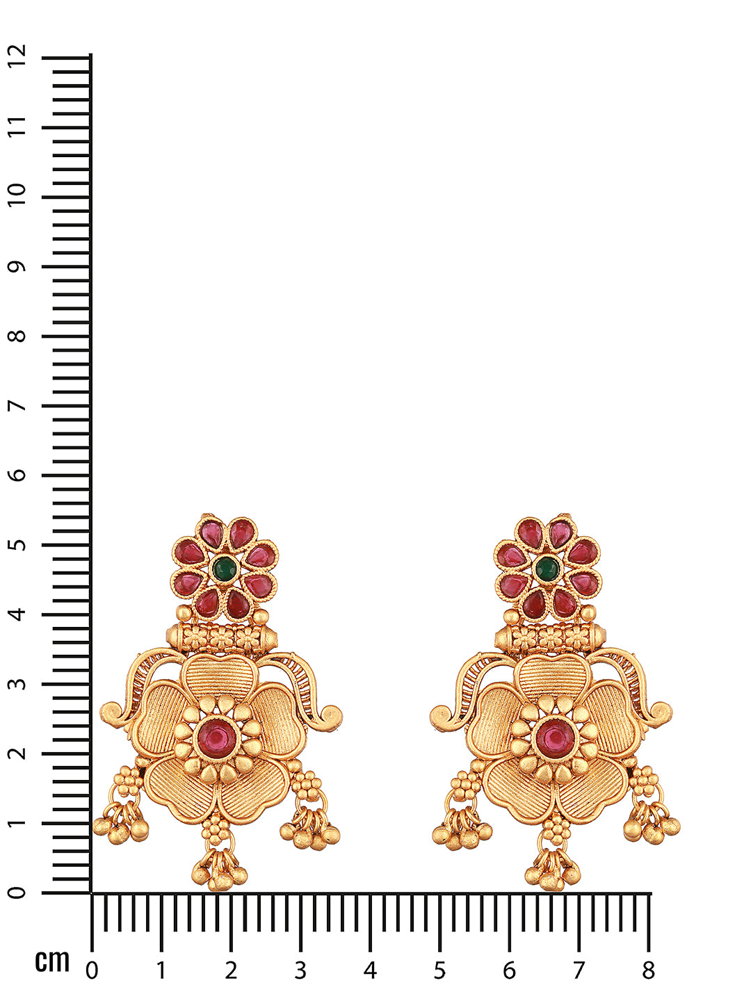 Gold-Toned Dome Shaped Drop Earrings - Jazzandsizzle