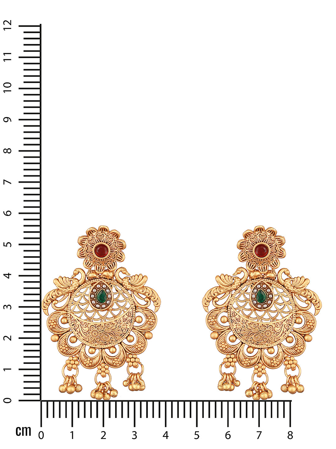 Gold-Toned Contemporary Jhumkas Earrings - Jazzandsizzle