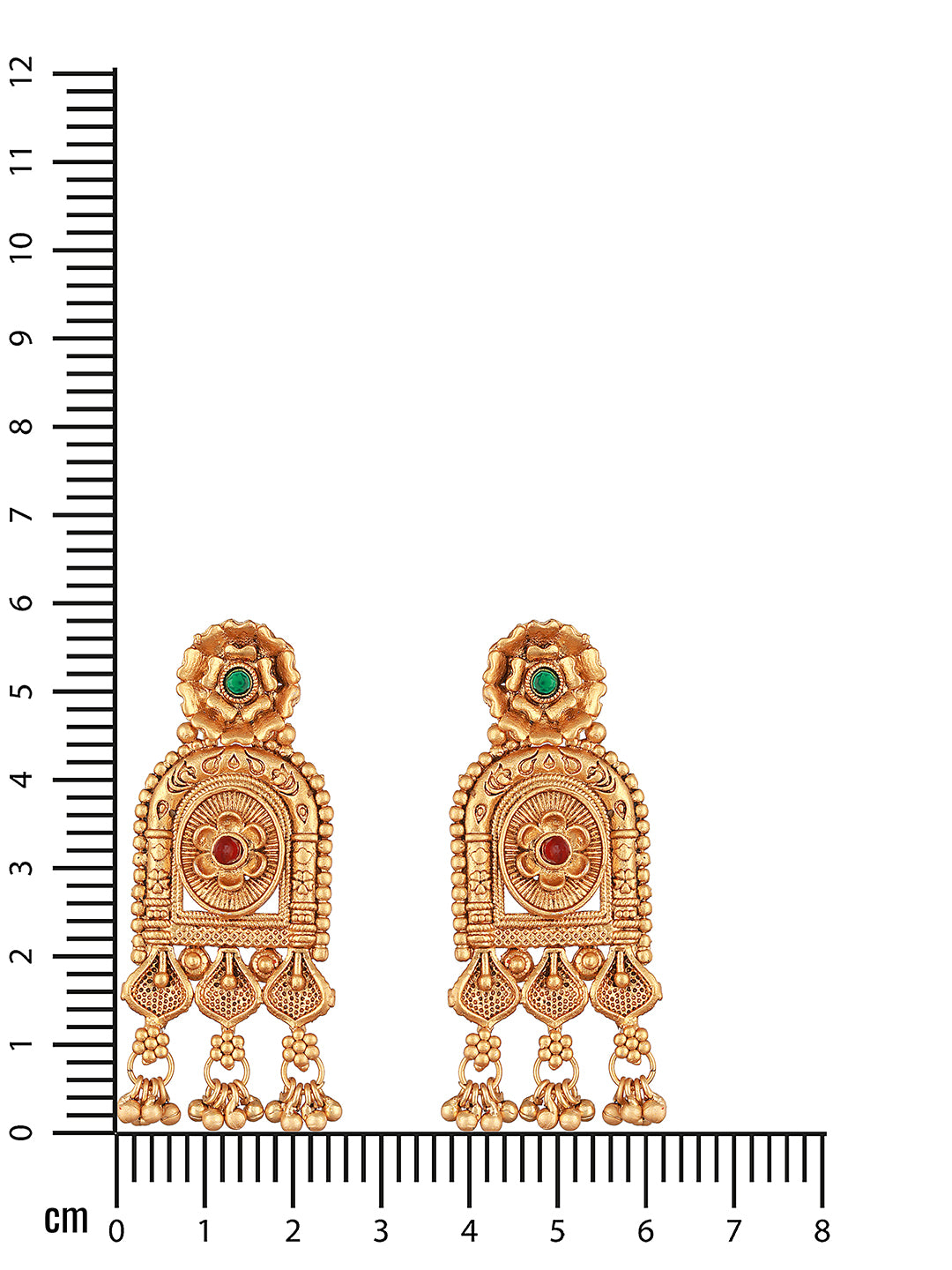 Gold-Toned Dome Shaped Jhumkas Earrings - Jazzandsizzle