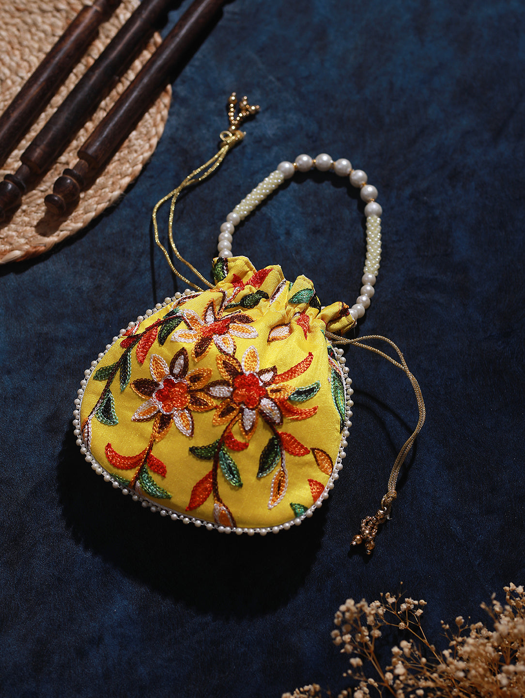 Embroidered Potli Clutch - Jazzandsizzle