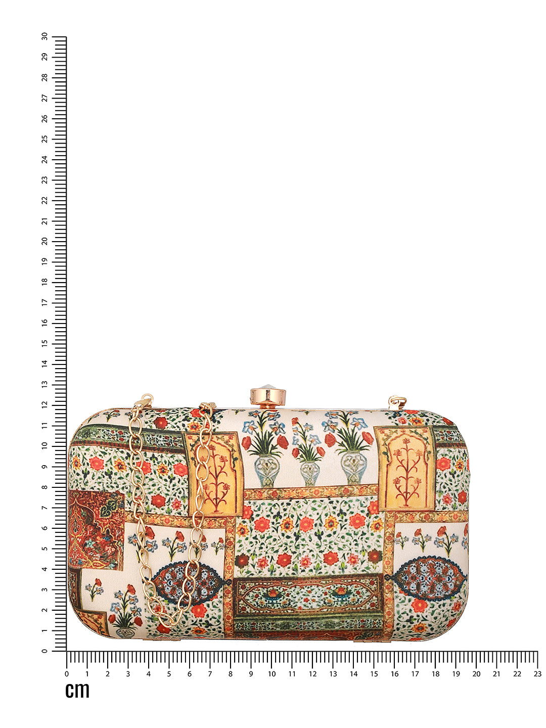 Ethnic Motif Printed Box Clutch - Jazzandsizzle