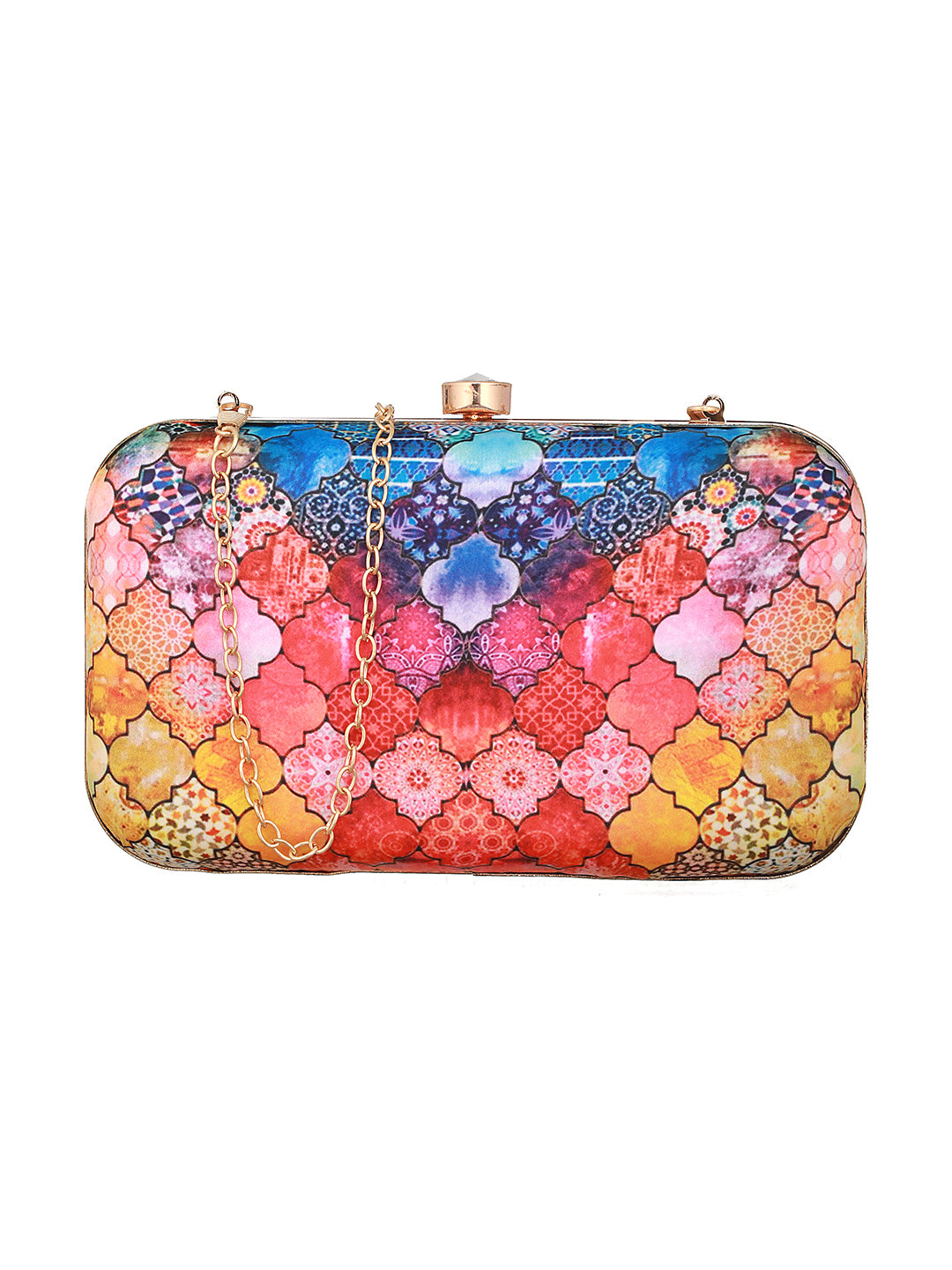 Printed Box Clutch - Jazzandsizzle