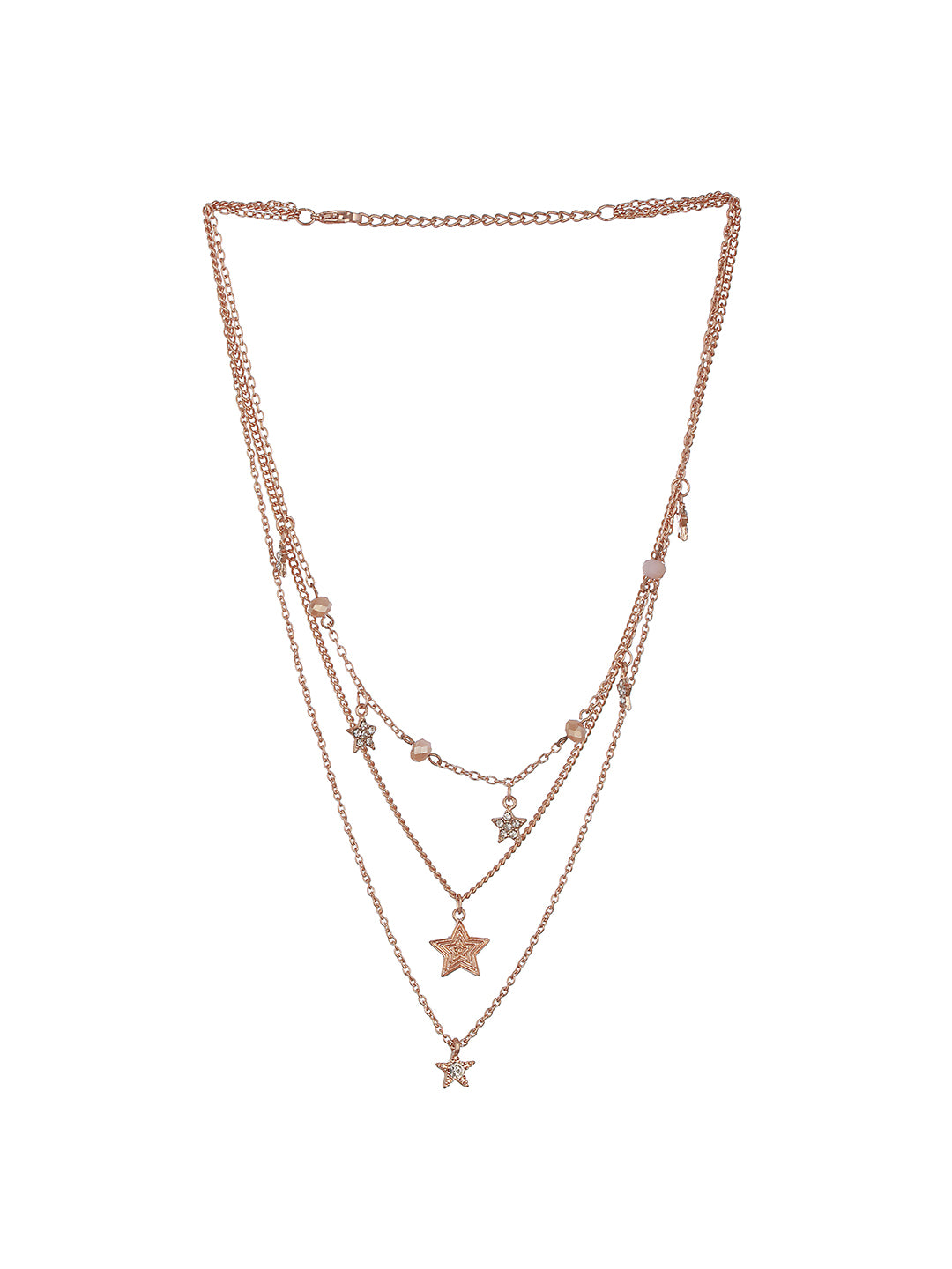 Rose Gold-Plated Layered Necklace - Jazzandsizzle