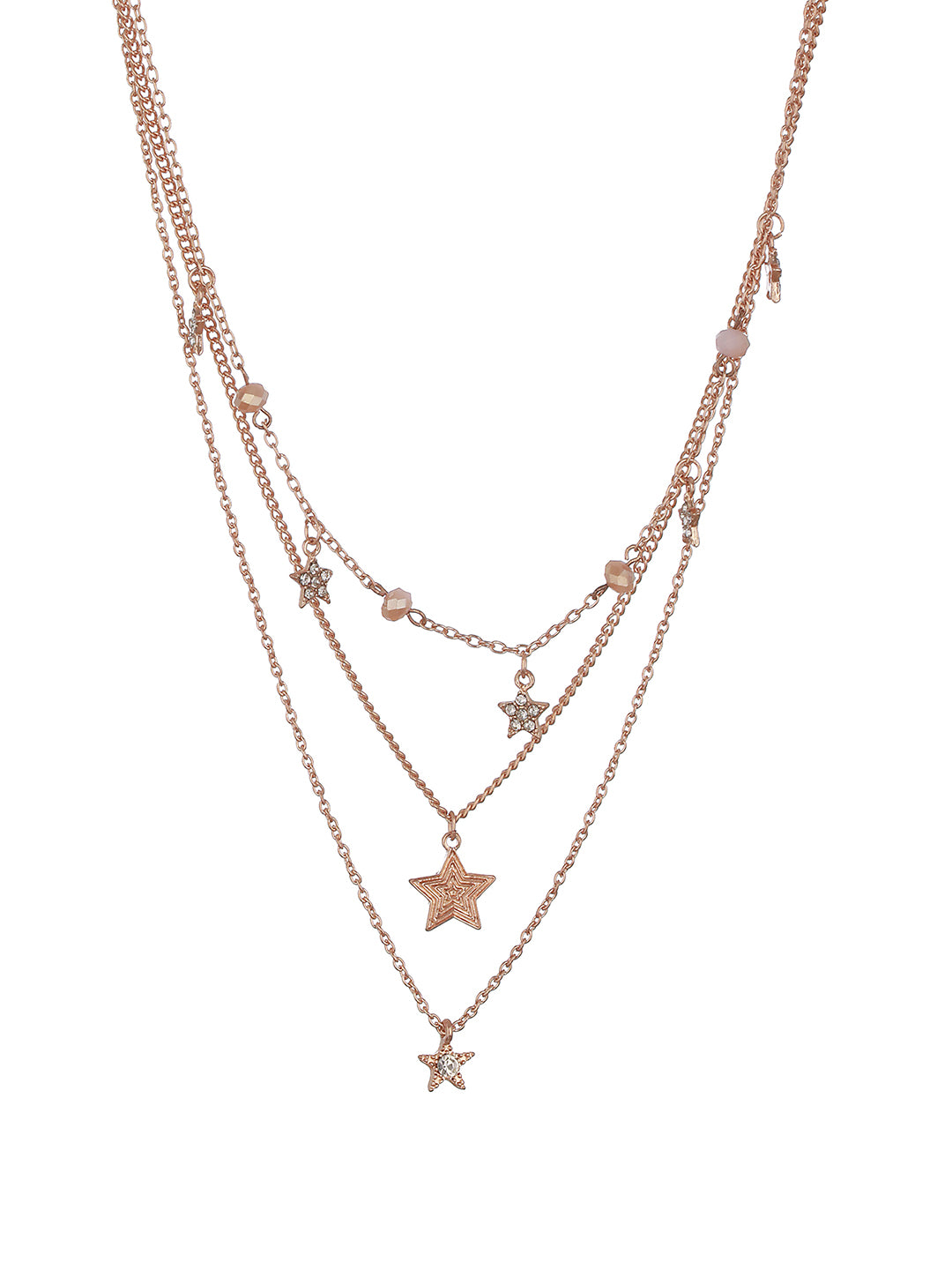 Rose Gold-Plated Layered Necklace - Jazzandsizzle