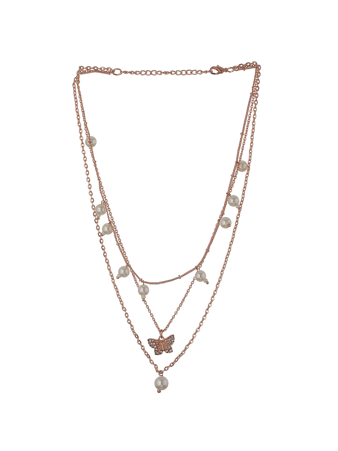 Rose Gold-Plated Layered Necklace - Jazzandsizzle