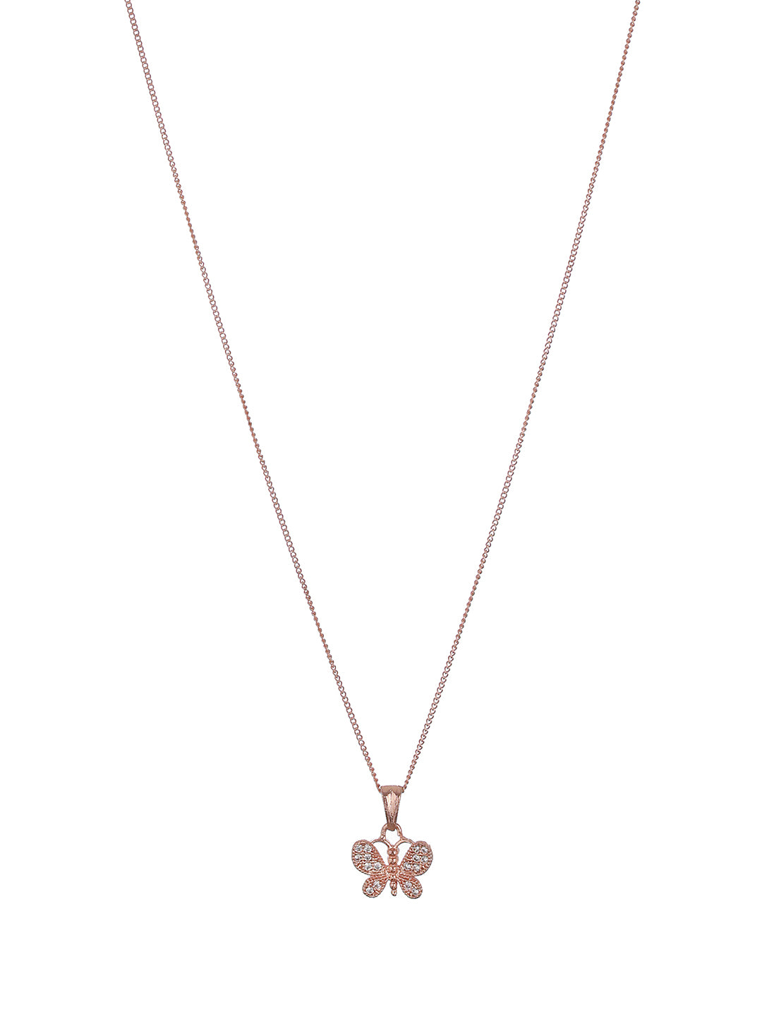 Set Of 2 Rose Gold Plated & Gold Plated Pendant With Chain - Jazzandsizzle