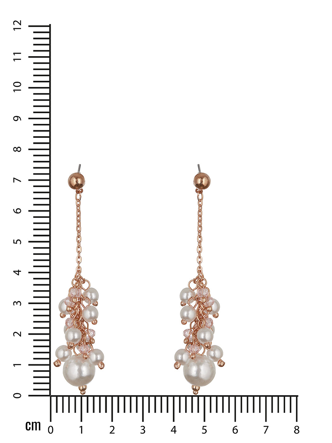 Gold-Plated String of Pearl Drop Earrings - Jazzandsizzle