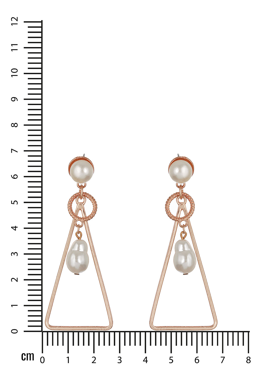 Gold Plated Geometric Pearl Drop Earring - Jazzandsizzle
