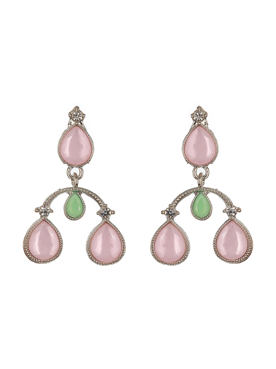 Rhodium-Plated AD-Studded Jewellery Set - Jazzandsizzle