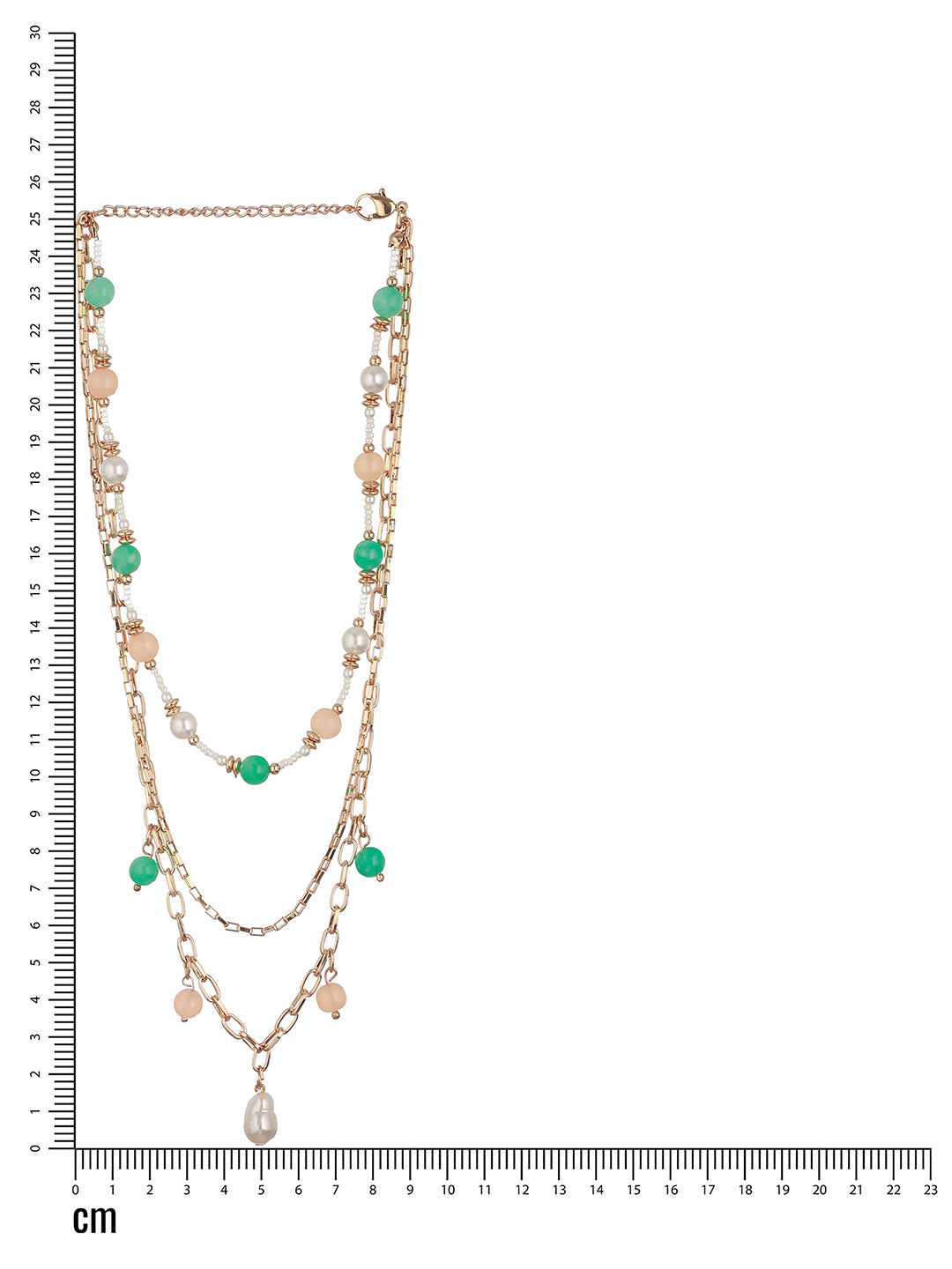 Gold Plated & Multicolored Pearl Layered Necklace - Jazzandsizzle