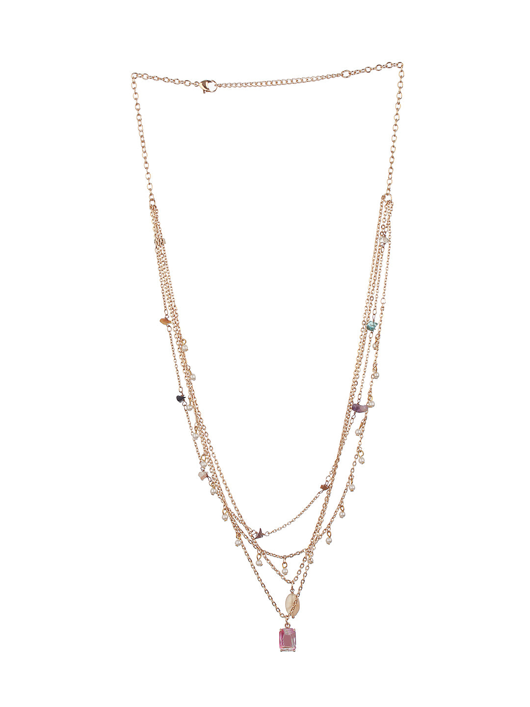 Brass Gold-Plated Layered Necklace - Jazzandsizzle