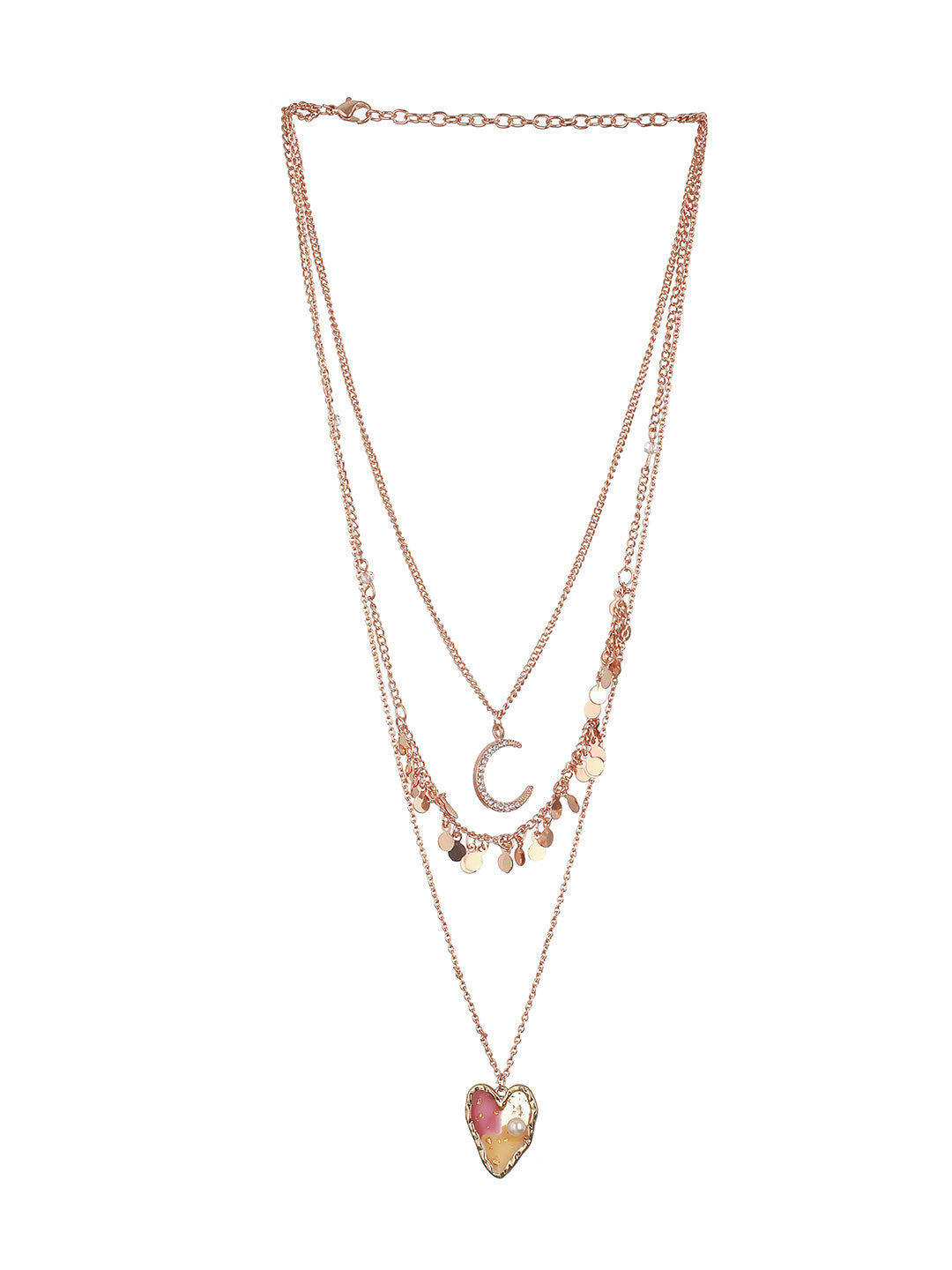 Brass Gold-Plated Layered Necklace - Jazzandsizzle