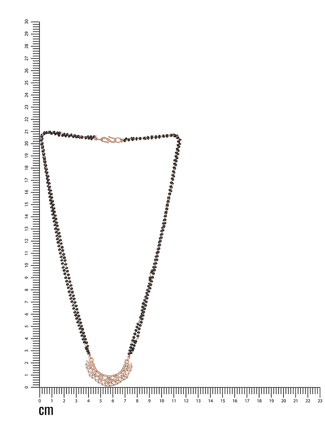 Rose Gold Plated American Diamond Studded Mangalsutra - Jazzandsizzle