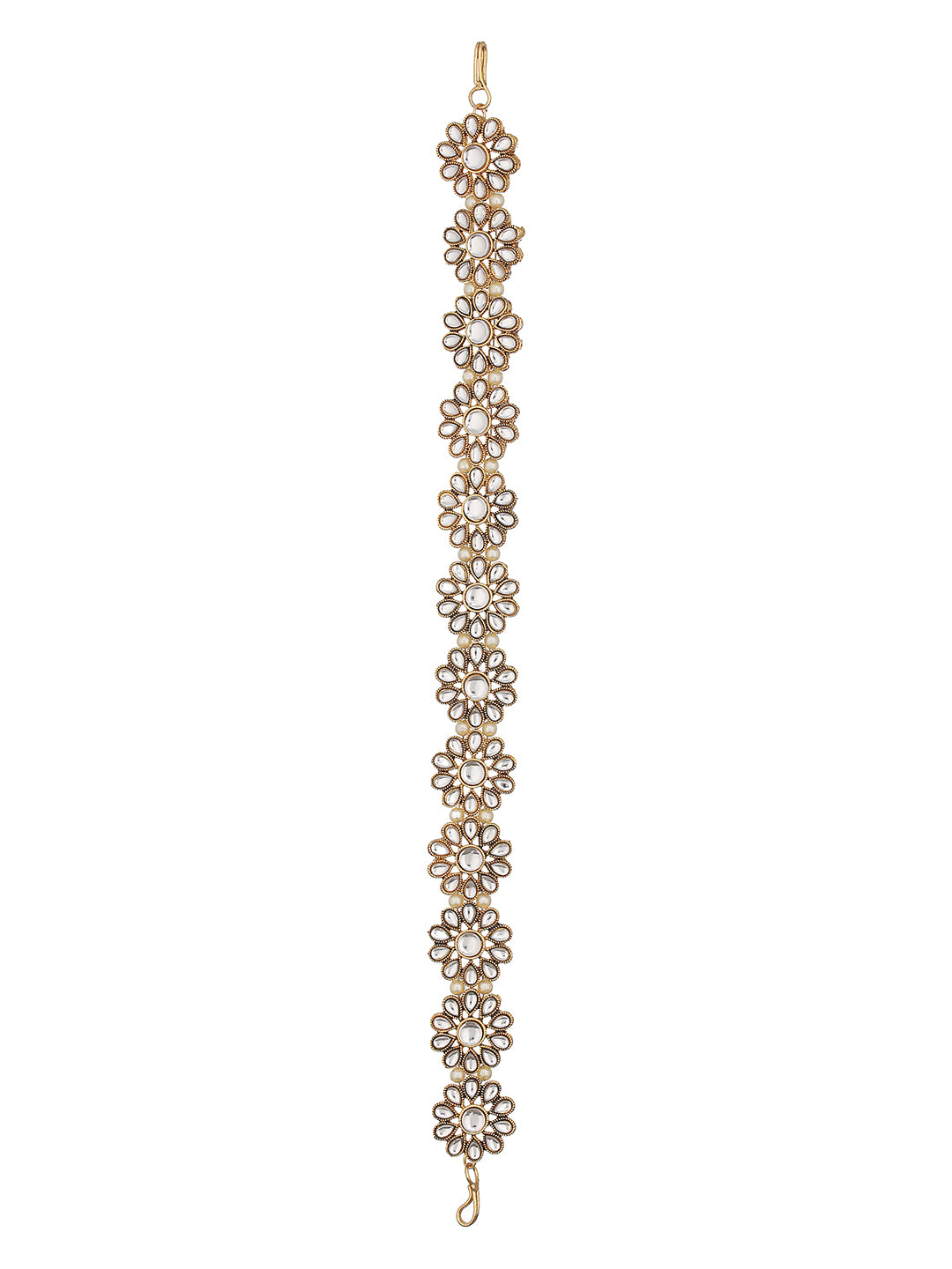 Gold-Plated Kundan Studded Mathapatti - Jazzandsizzle