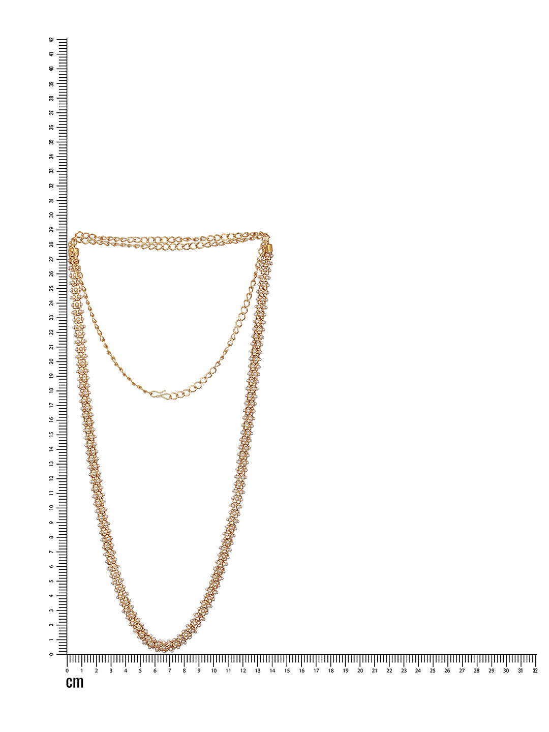 Gold Plated Pearl Beaded Waist Belt