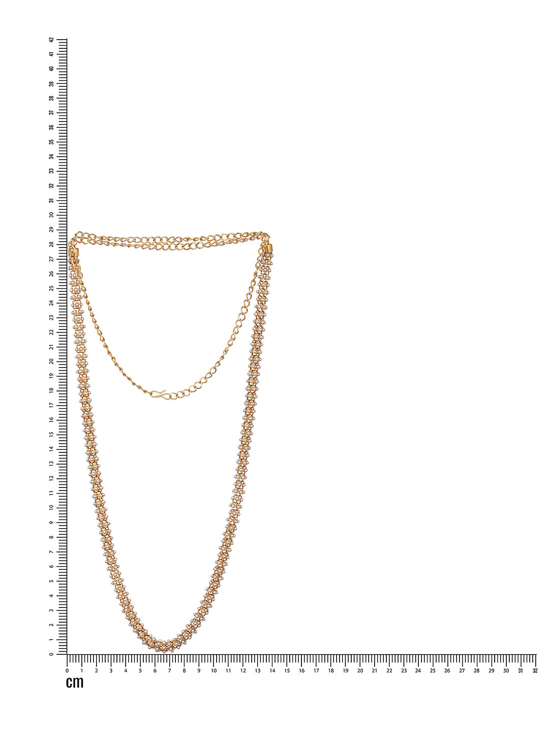 Gold Plated Pearl Beaded Waist Belt - Jazzandsizzle