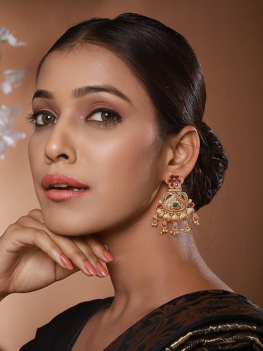 Gold-Toned Classic Jhumkas Earrings - Jazzandsizzle