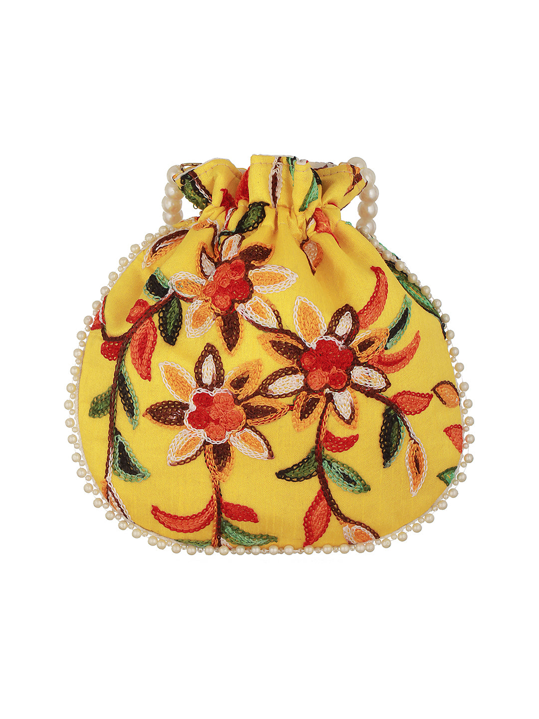 Embroidered Potli Clutch - Jazzandsizzle