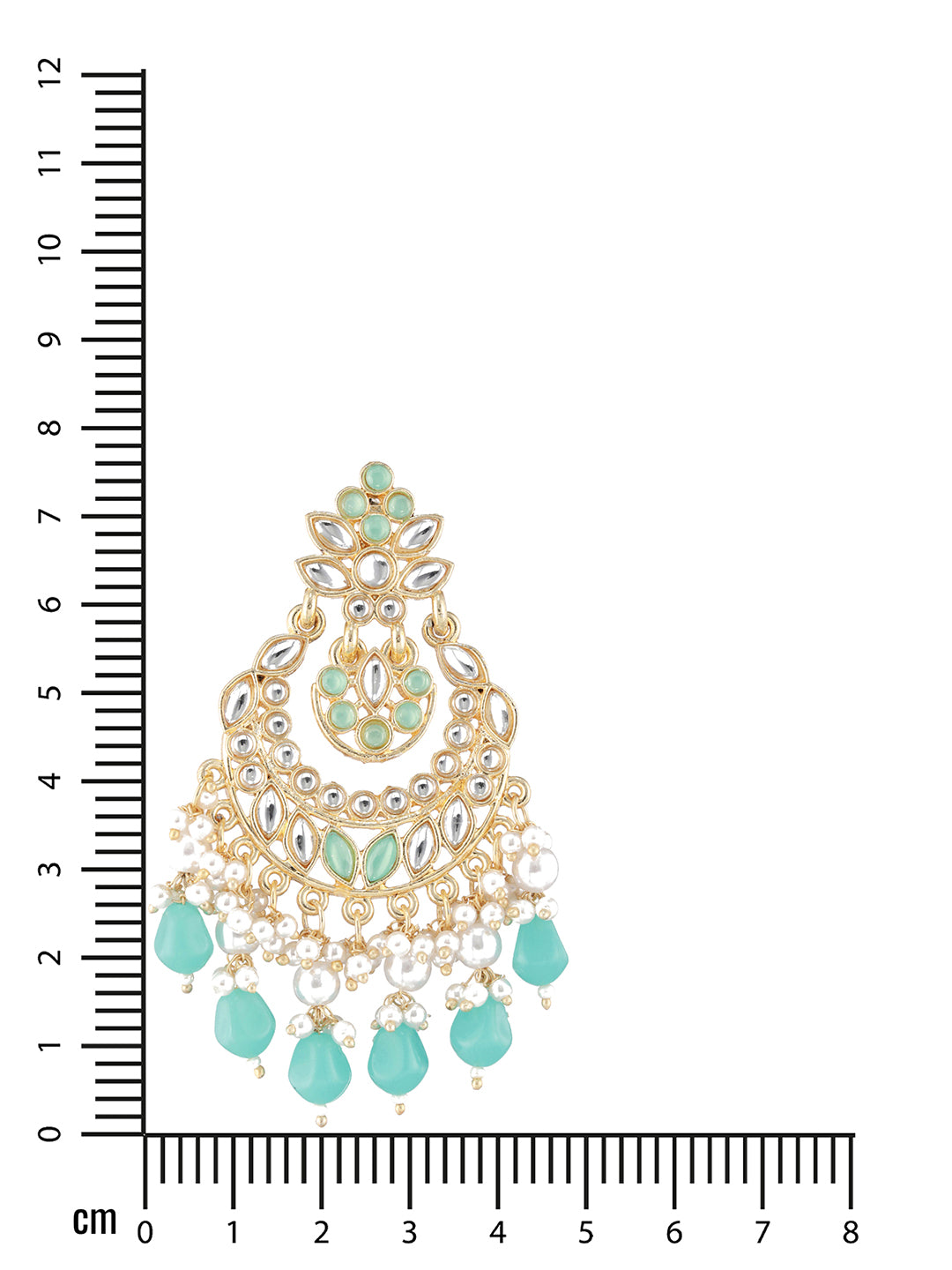 Gold-Plated & Green Kundan Classic Chandbalis Earrings - Jazzandsizzle
