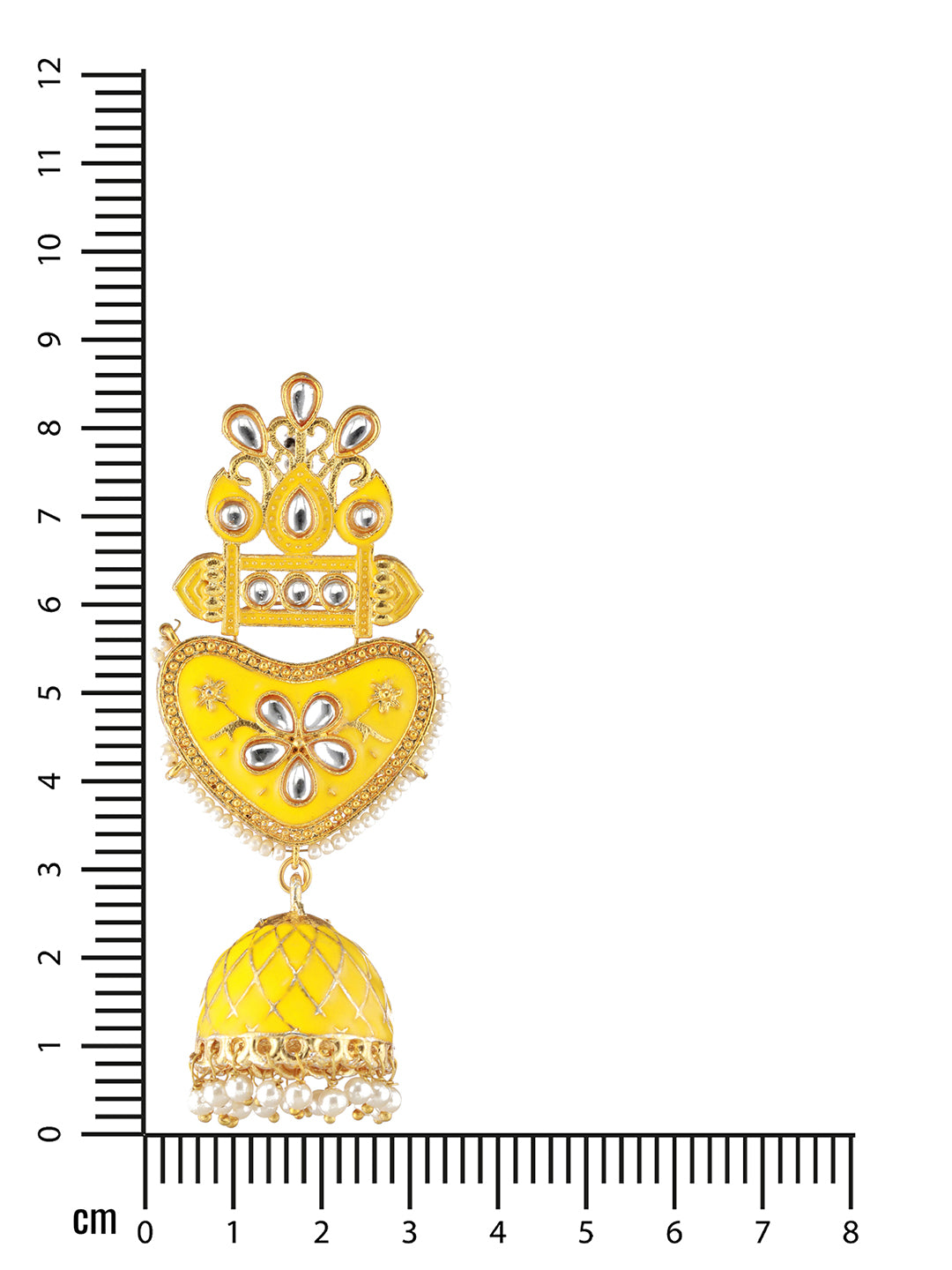 Yellow Contemporary Jhumkas - Jazzandsizzle