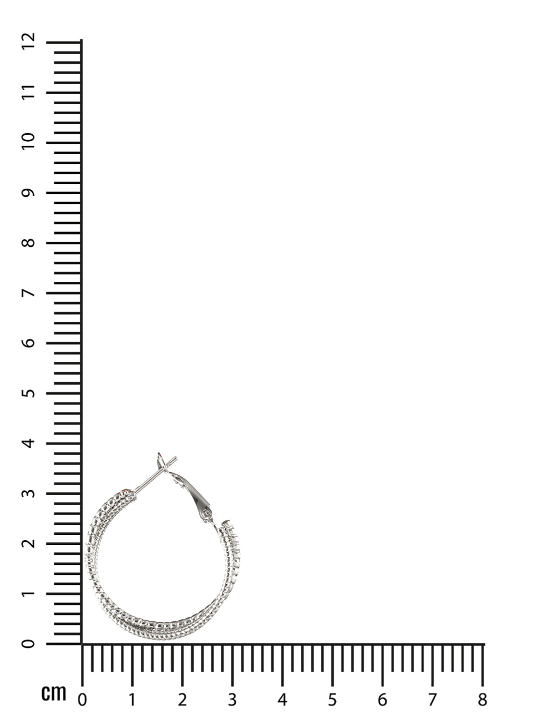 Sliver Plated Textured Circular Hoop Earrings - Jazzandsizzle