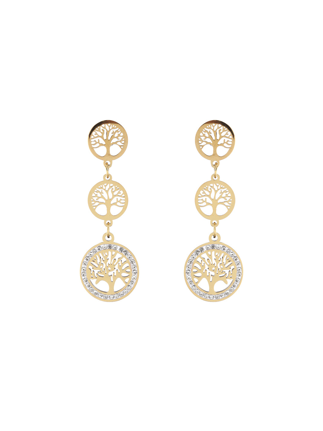Gold-Plated Geometric Drop Earrings - Jazzandsizzle