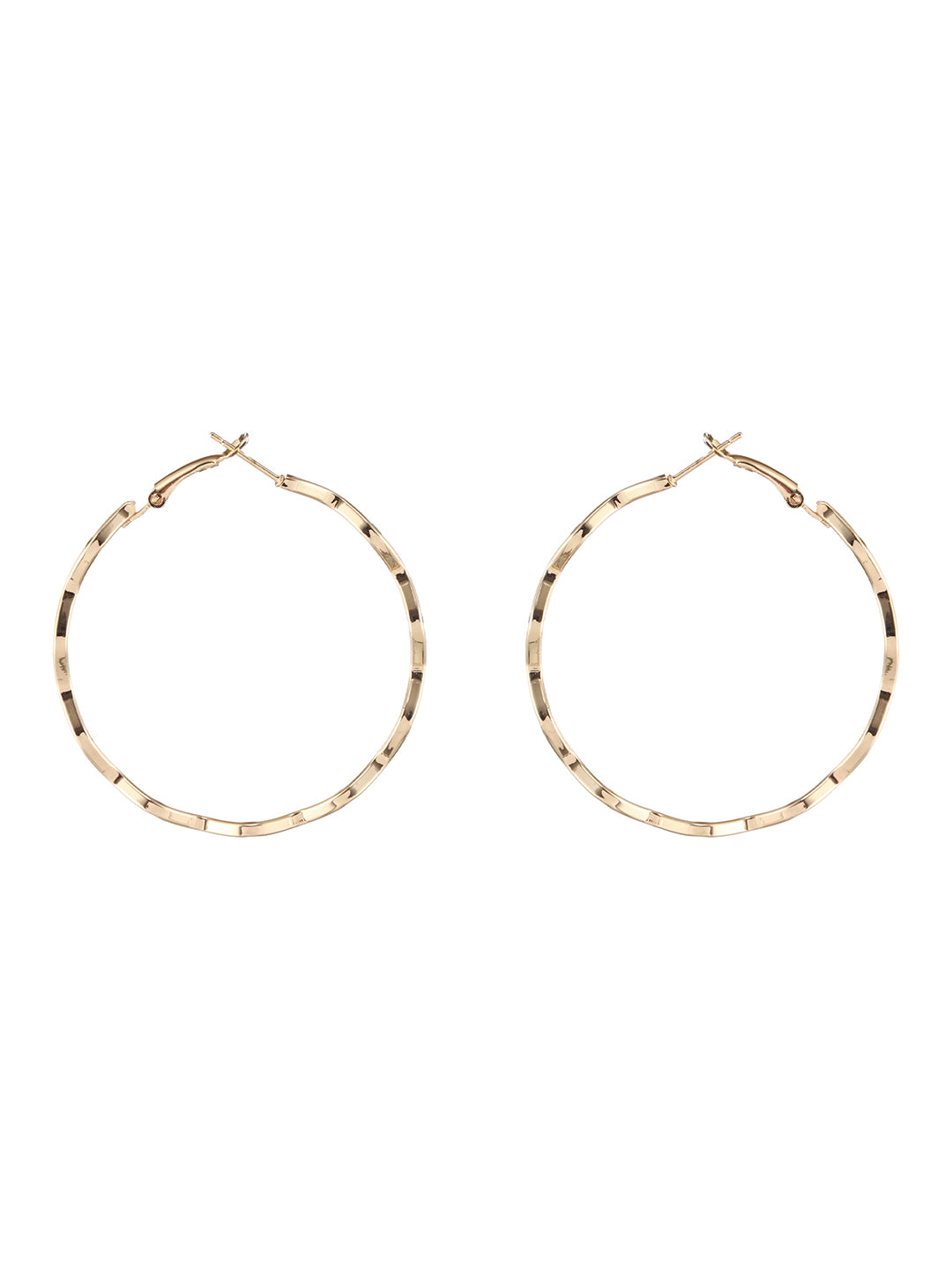 Gold-Plated Circular Hoop Earrings - Jazzandsizzle