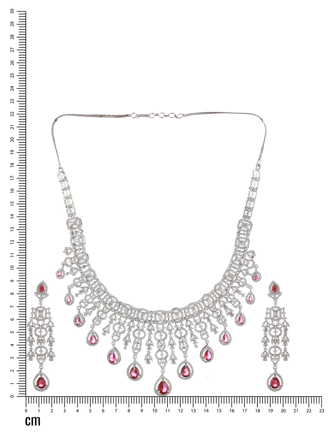 Silver-Plated AD-Studded Jewellery Set - Jazzandsizzle