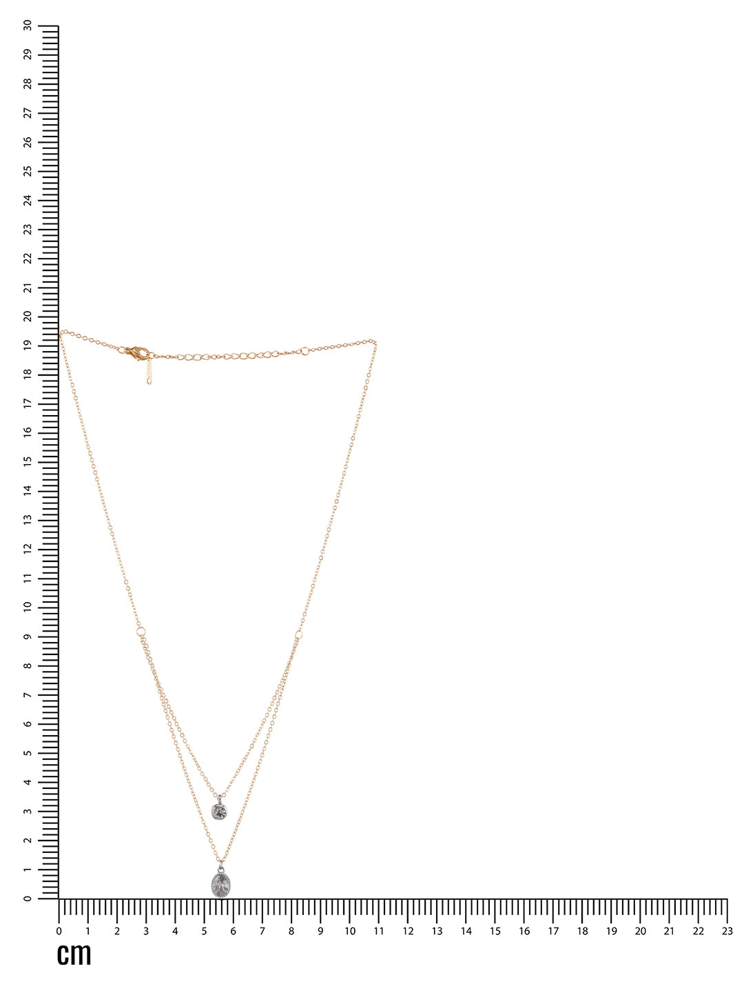 Gold-Plated Cubic Zirconia Studded Layered Chain - Jazzandsizzle