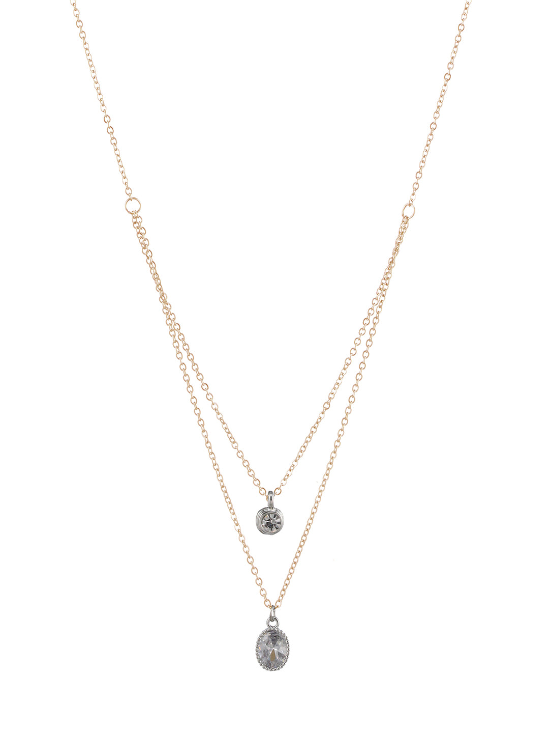 Gold-Plated Cubic Zirconia Studded Layered Chain - Jazzandsizzle