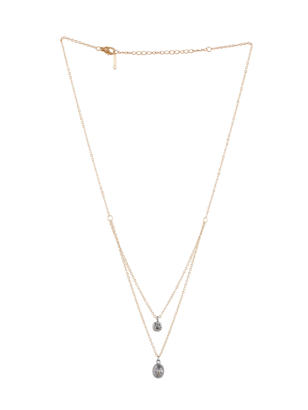 Gold-Plated Cubic Zirconia Studded Layered Chain - Jazzandsizzle