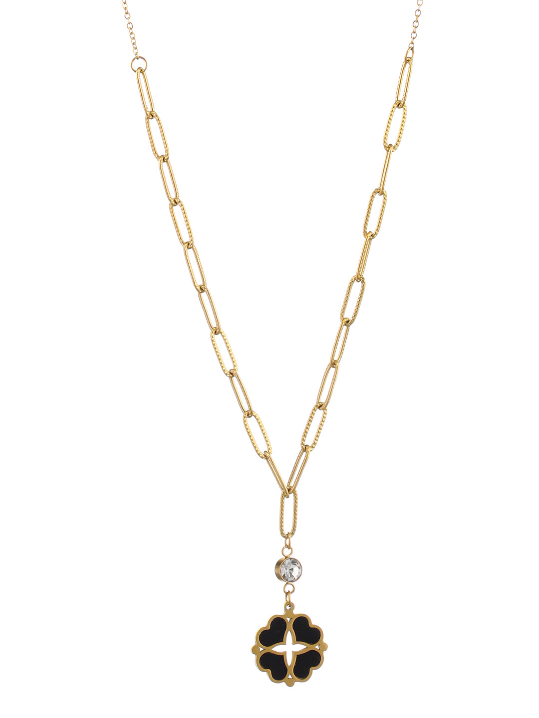 Gold-Plated Heart Shaped Pendant Chain - Jazzandsizzle