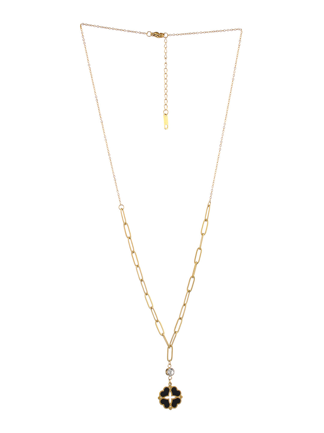 Gold-Plated Heart Shaped Pendant Chain