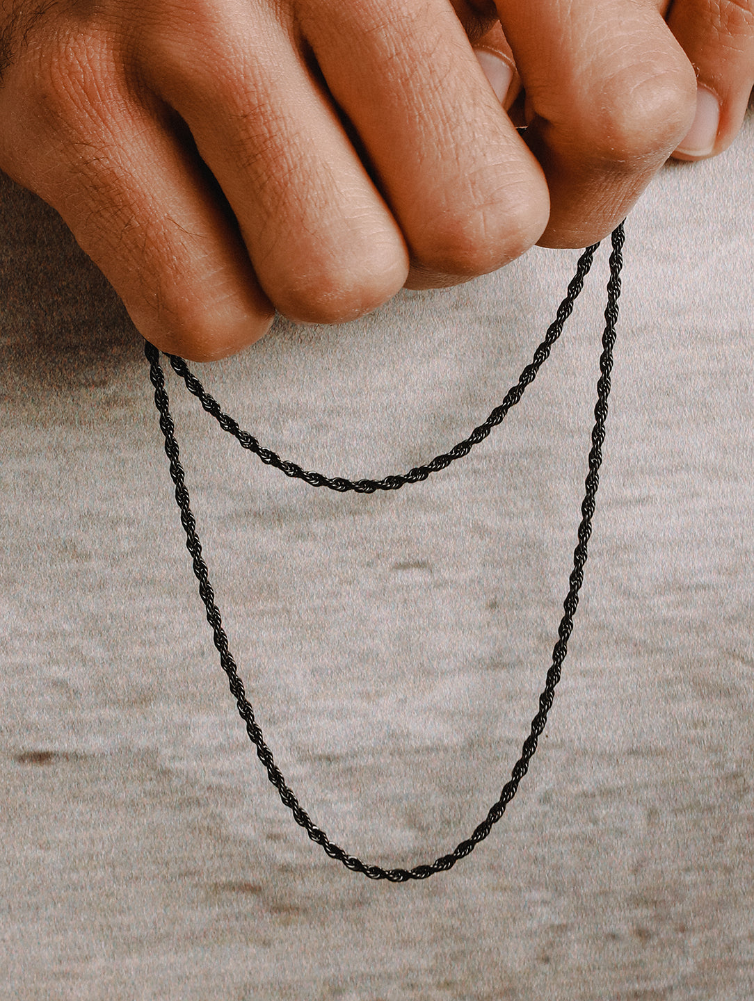 Jazz And Sizzle Men Black-Toned & Black Plated Stainless Steel Chain Necklace - Jazzandsizzle