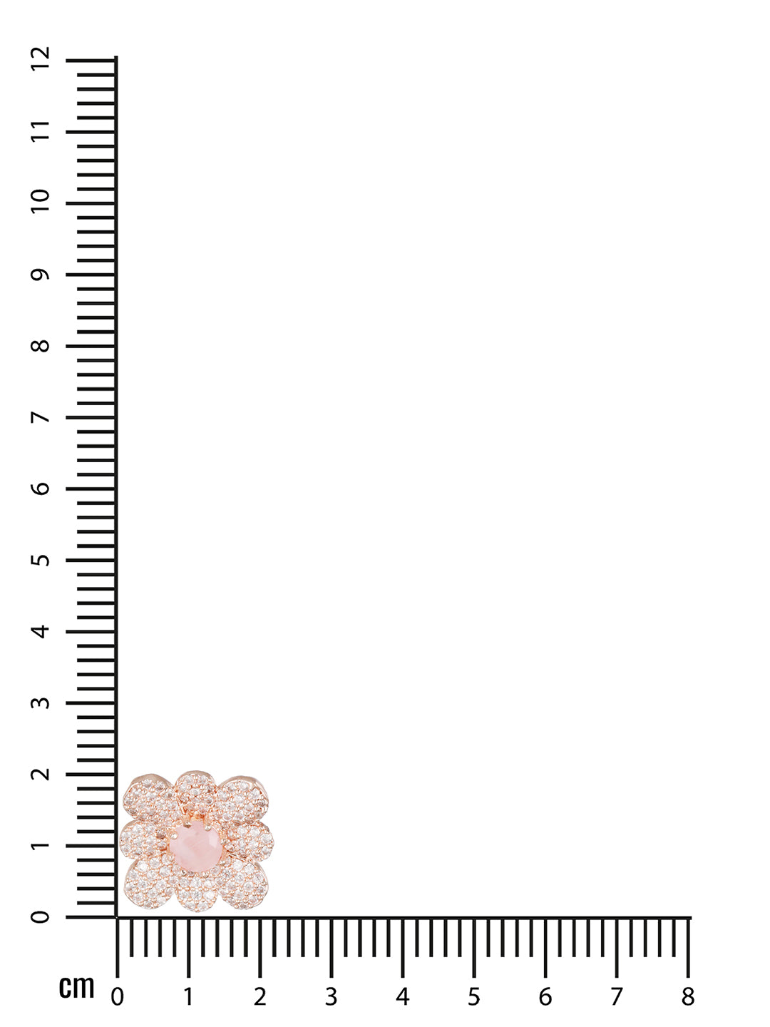 Rose Gold Plated & Pink AD-Studded Floral Studs Earrings - Jazzandsizzle